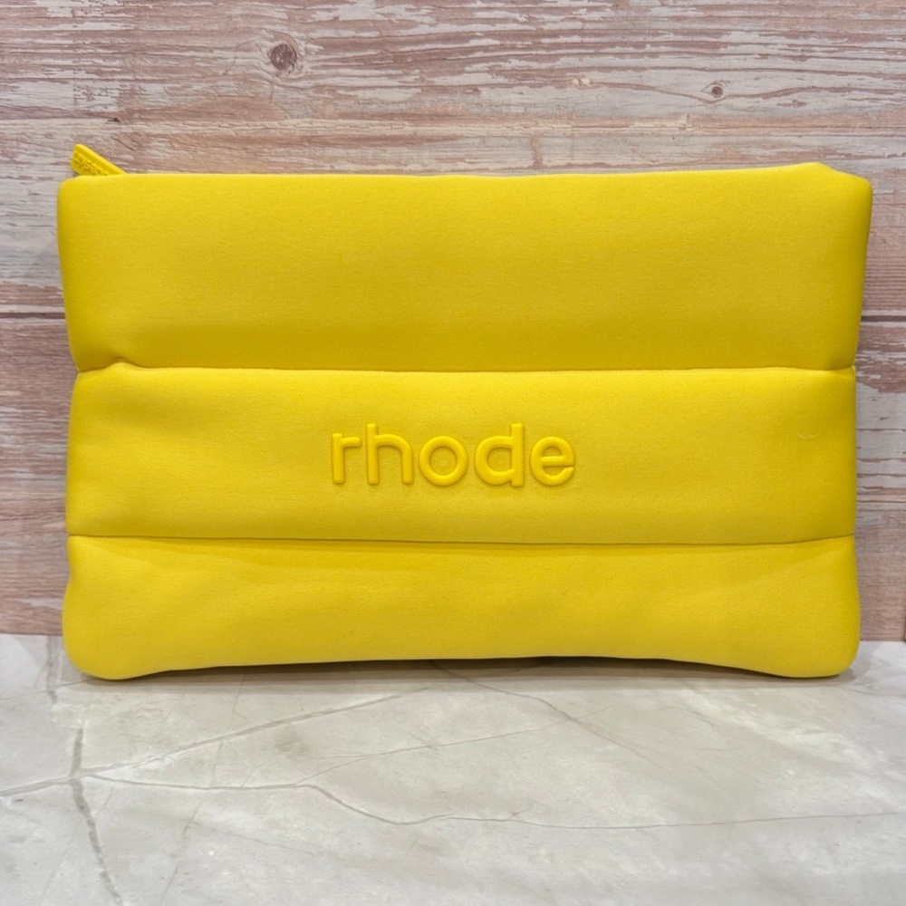RHODE Yellow Padded Cosmetic Pouch